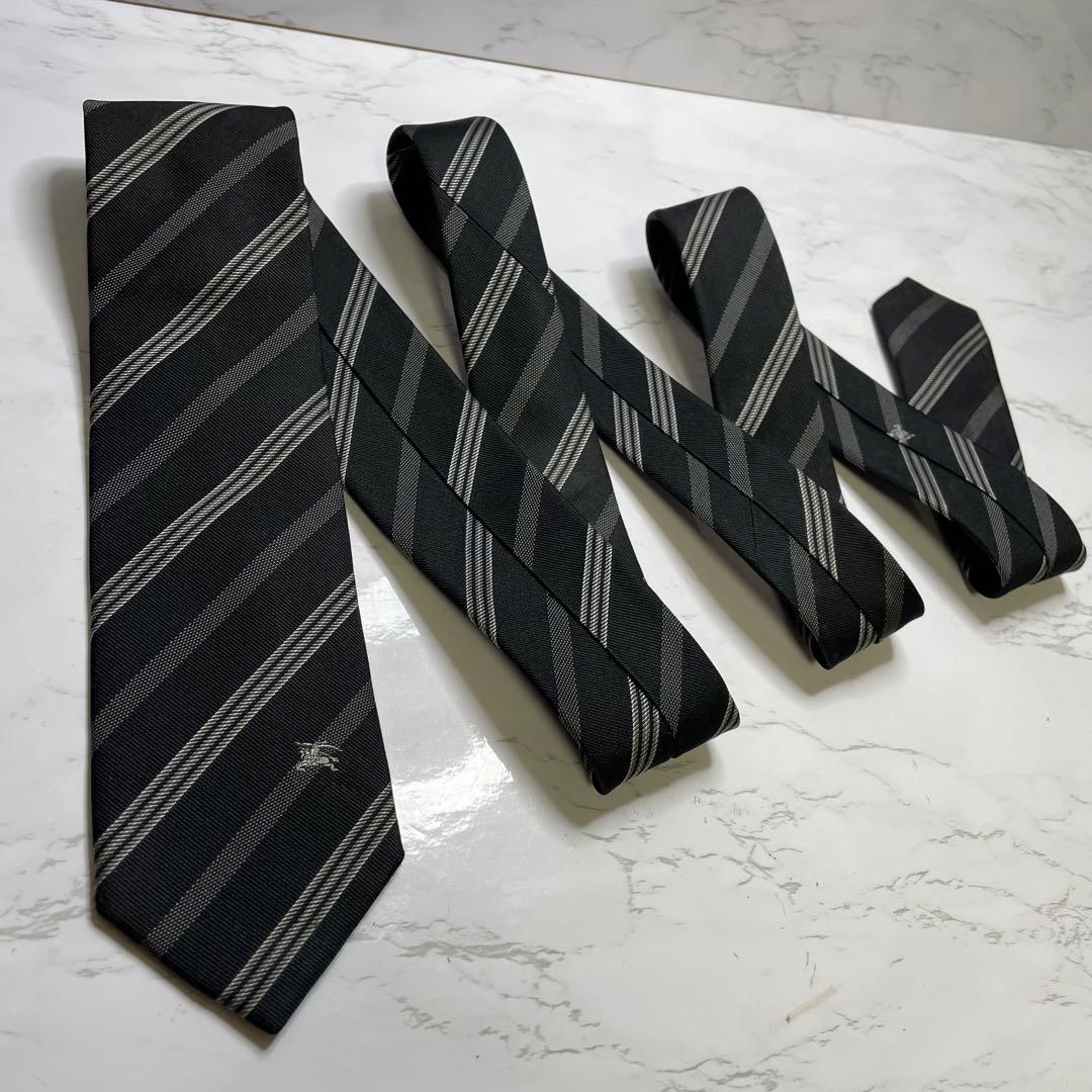 ✨極美品✨BURBERRY ネクタイ レジメンタル ホースロゴ ワンポイント刺繍