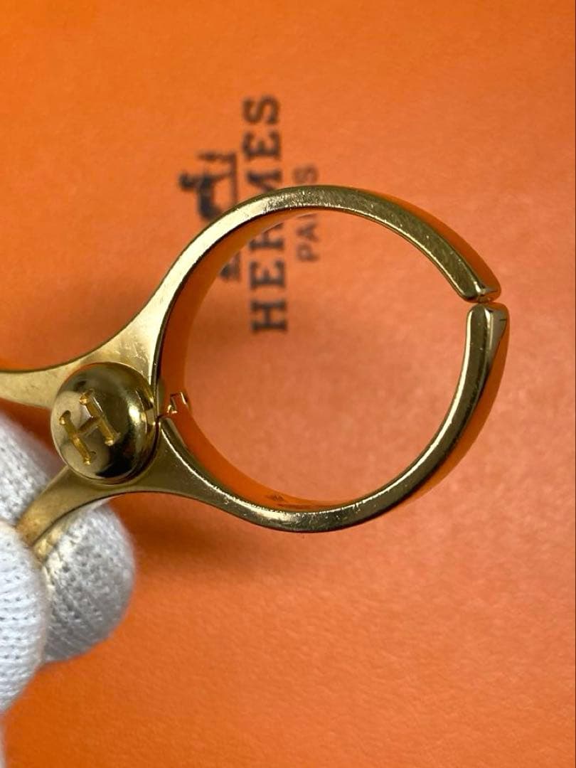 美品 HERMES エルメス フィルー グローブホルダー チャーム ゴールド