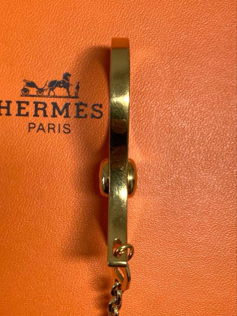 美品 HERMES エルメス フィルー グローブホルダー チャーム ゴールド