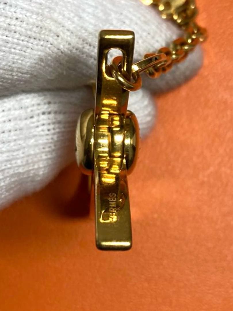美品 HERMES エルメス フィルー グローブホルダー チャーム ゴールド