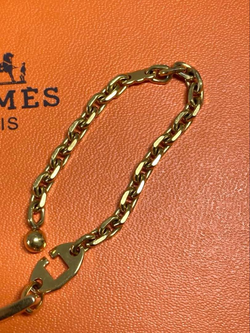美品 HERMES エルメス フィルー グローブホルダー チャーム ゴールド
