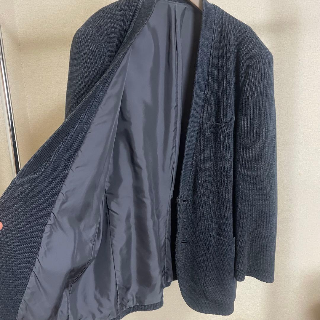 ISSEY MIYAKE イッセイミヤケ ノーカラー ニット ジャケット