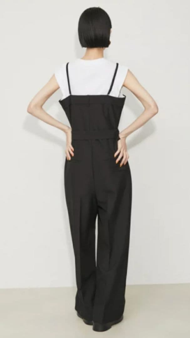 ADAM ET ROPE' ベルテッドベアロンパース ブラック　SIZE：38