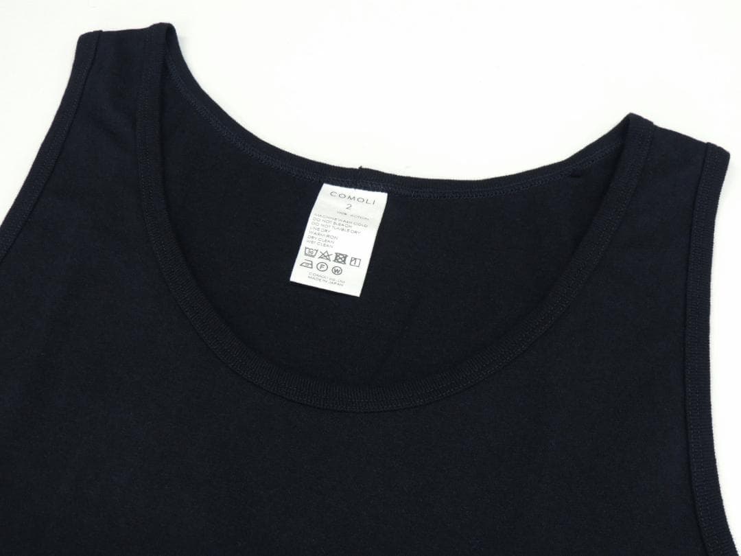 美品 2サイズ 24SS コモリ COMOLI サープラス タンクトップ 黒