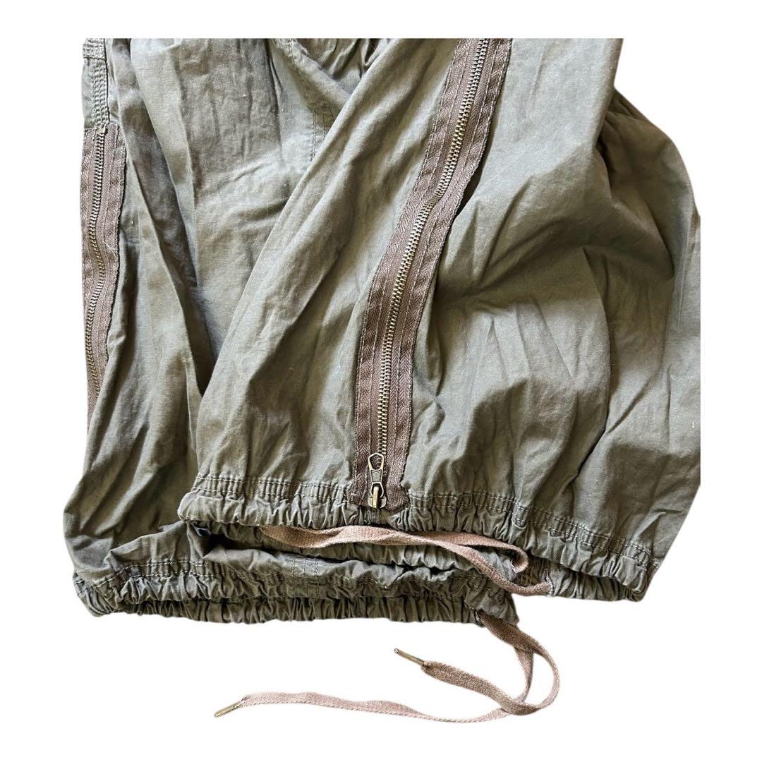 【美品】G.O.A.ゴア ワークパンツ カーキ レディースF パラシュートパンツ