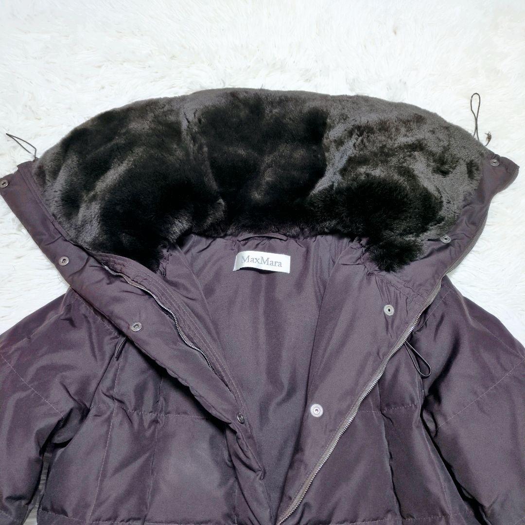 h*姫様 ■希少・美品■マックスマーラ 白タグ 中綿 キルティング コート ボリ
