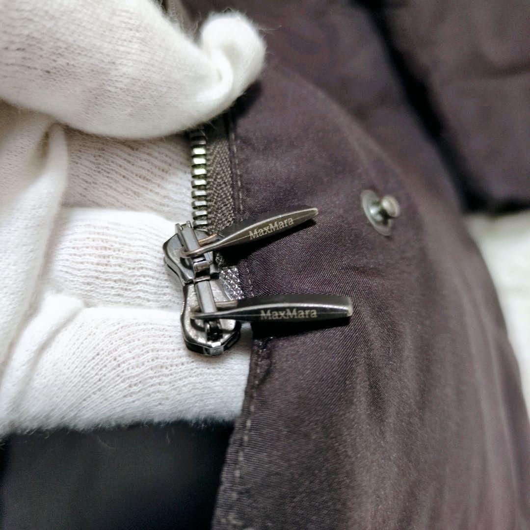 h*姫様 ■希少・美品■マックスマーラ 白タグ 中綿 キルティング コート ボリ