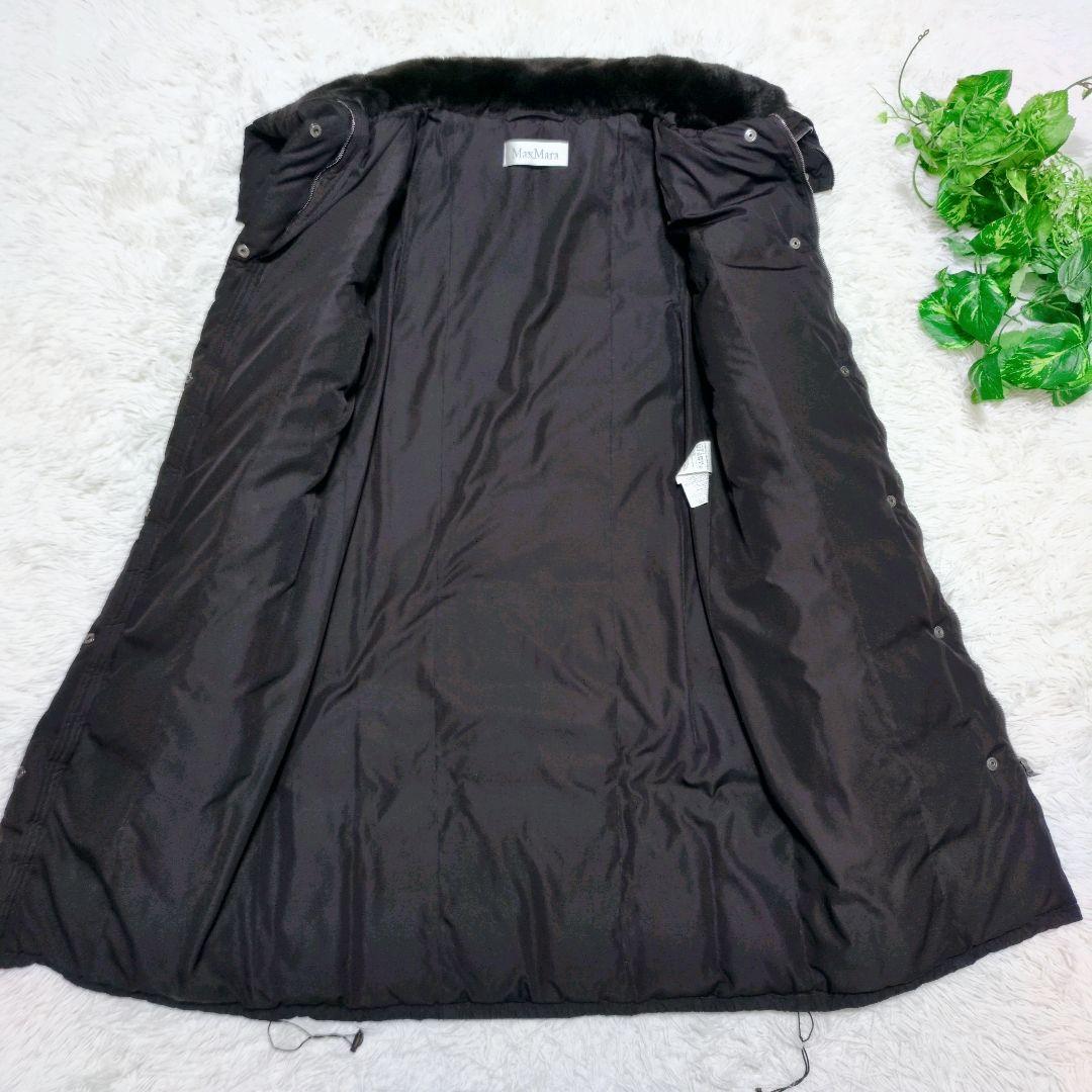 h*姫様 ■希少・美品■マックスマーラ 白タグ 中綿 キルティング コート ボリ