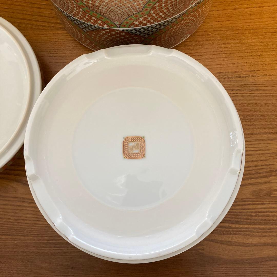 陶器製 3段重箱 多色使い