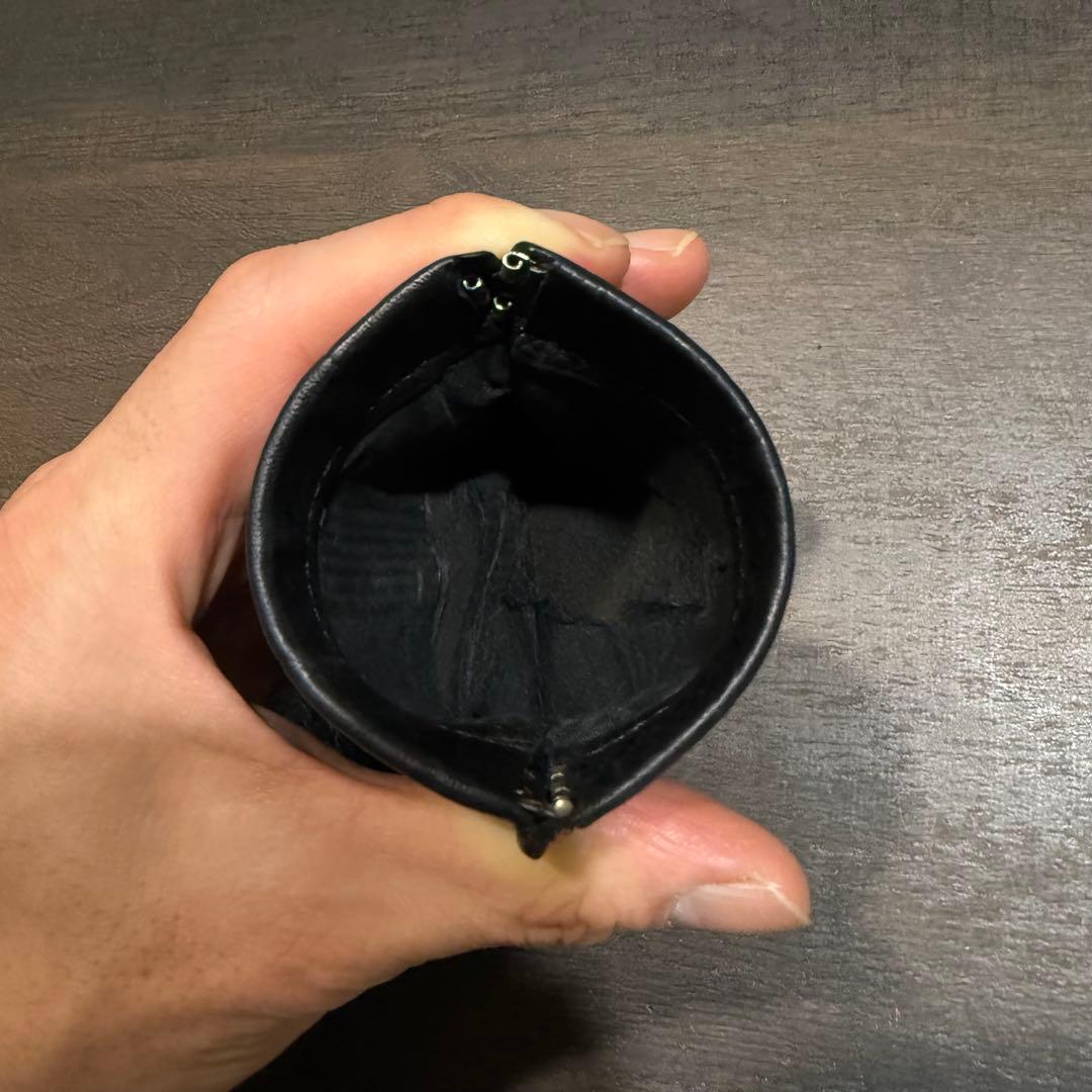 ugo cacciatori マネークリップウォレット　本革　シボ