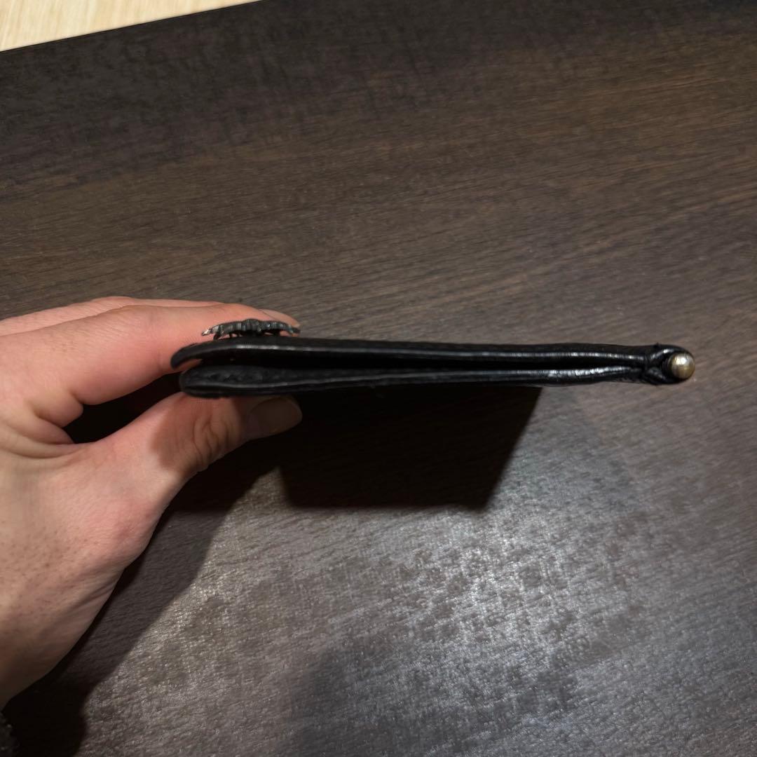 ugo cacciatori マネークリップウォレット　本革　シボ