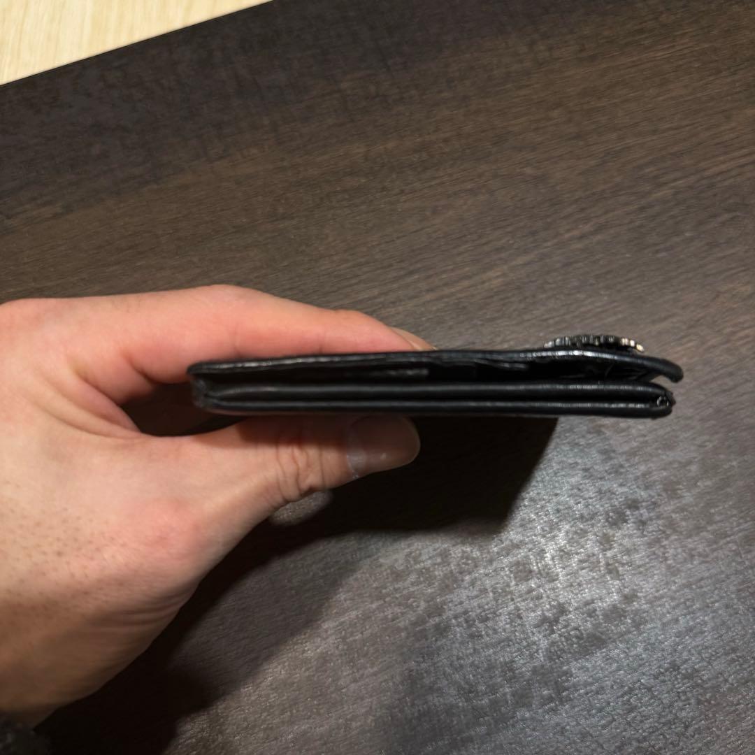 ugo cacciatori マネークリップウォレット　本革　シボ