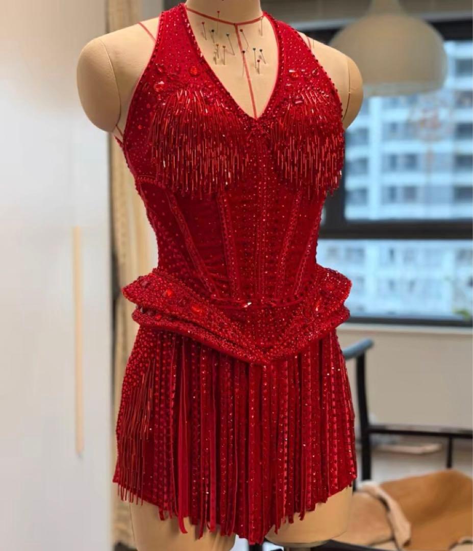 社交ダンスドレス　競技ダンス　ラテンドレス　試合デモ