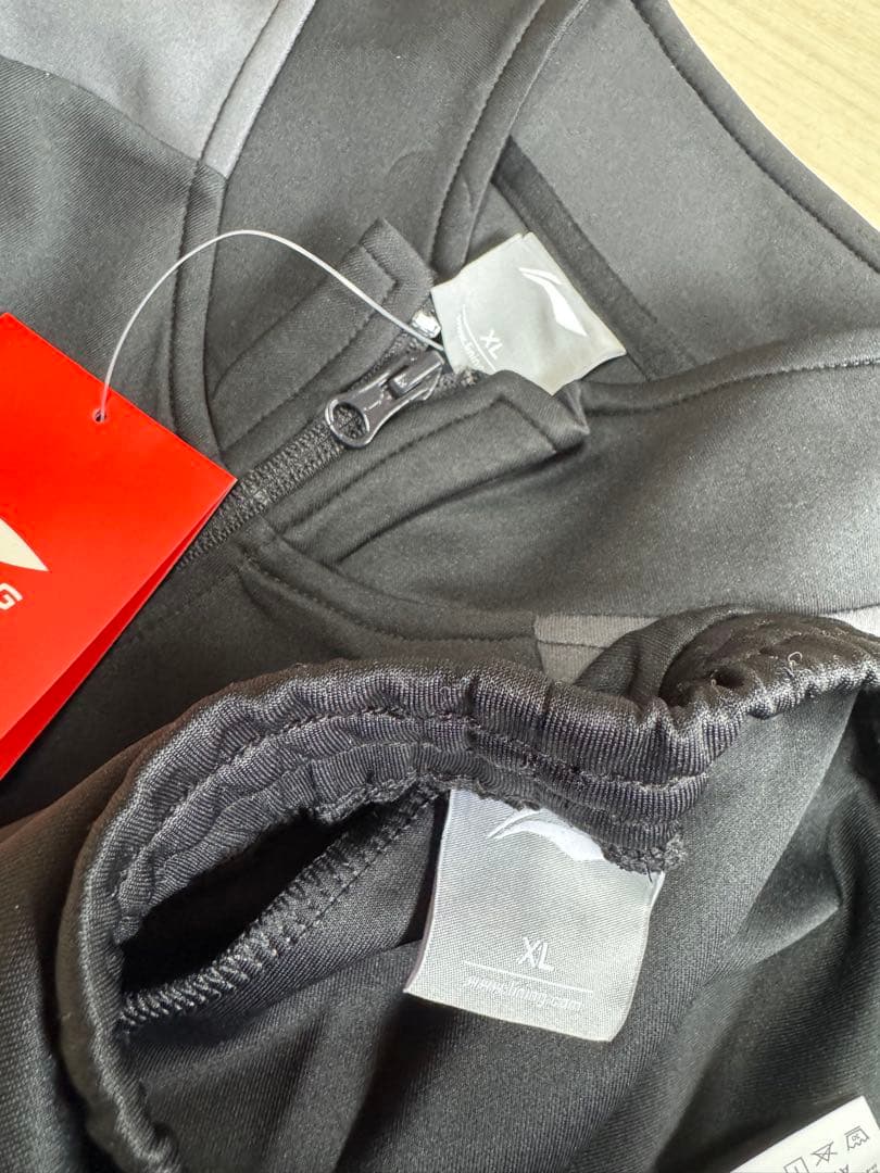 LI-NING バドミントン ウォームアップジャケット ブラック 上下セット