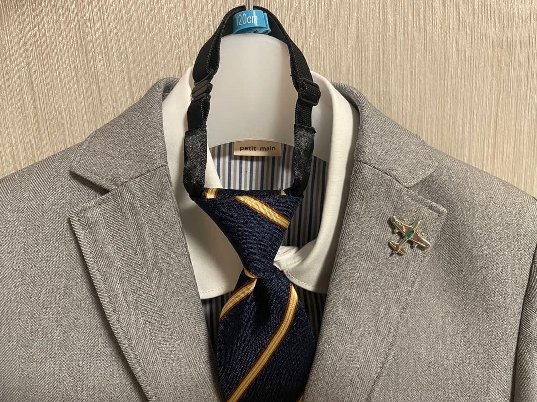 プティマイン　セレモニー　グレーセットアップ　男の子　120