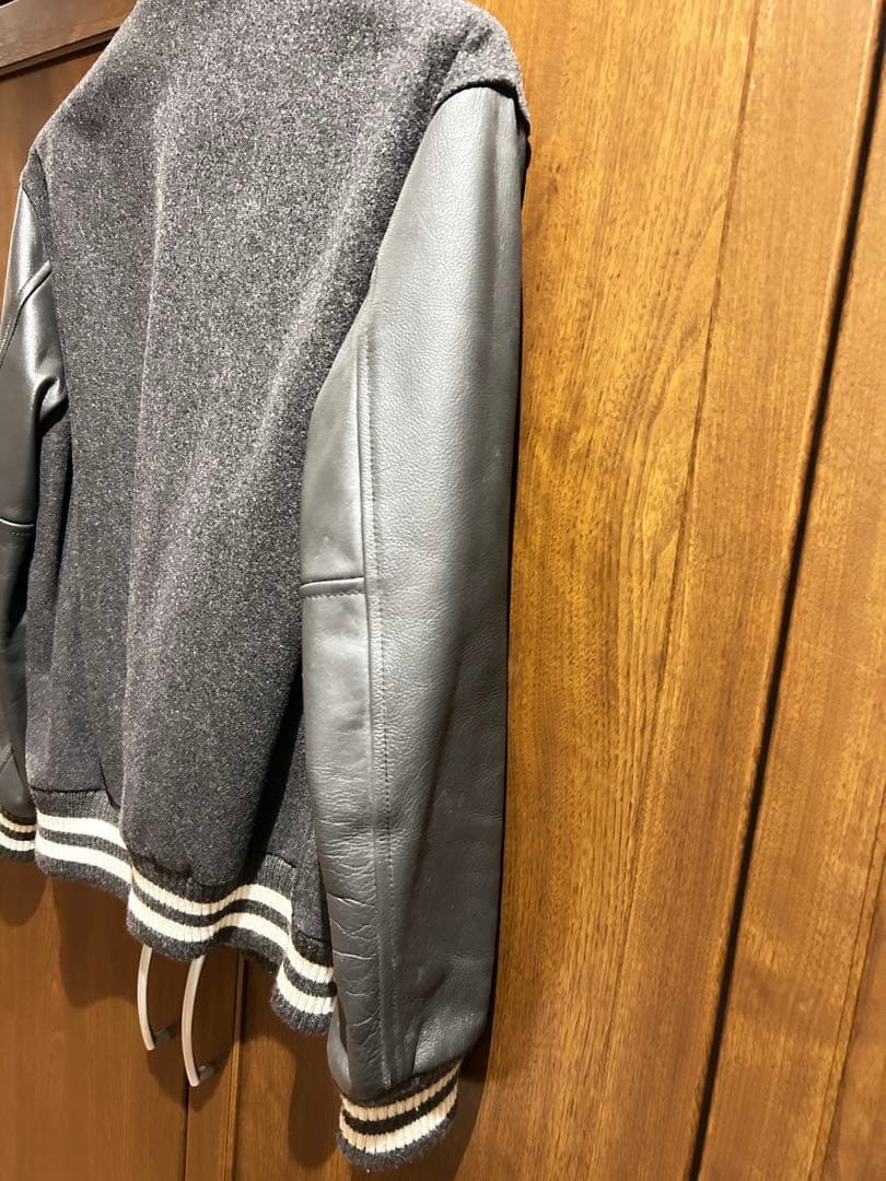 【BEAUTY & YOUTH スタジャン XL グレー】