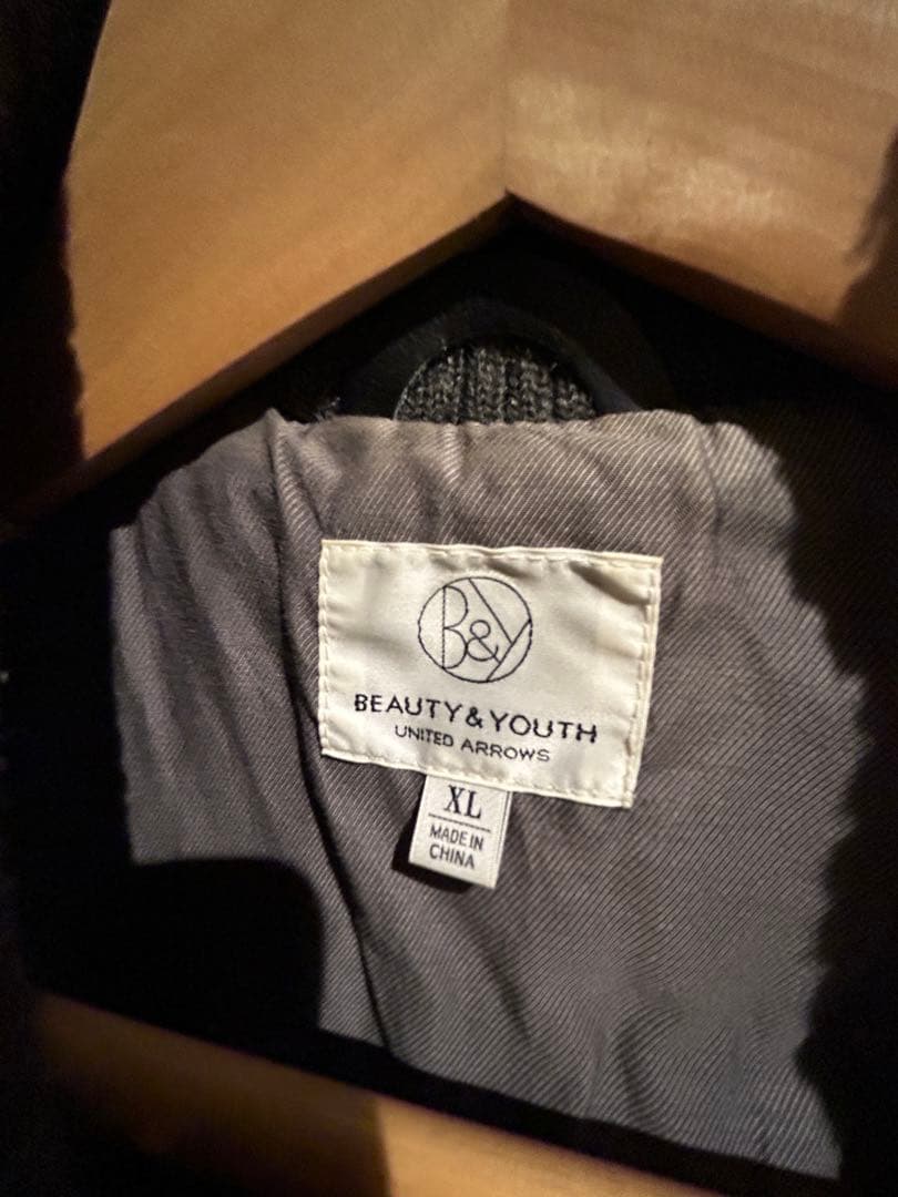 【BEAUTY & YOUTH スタジャン XL グレー】