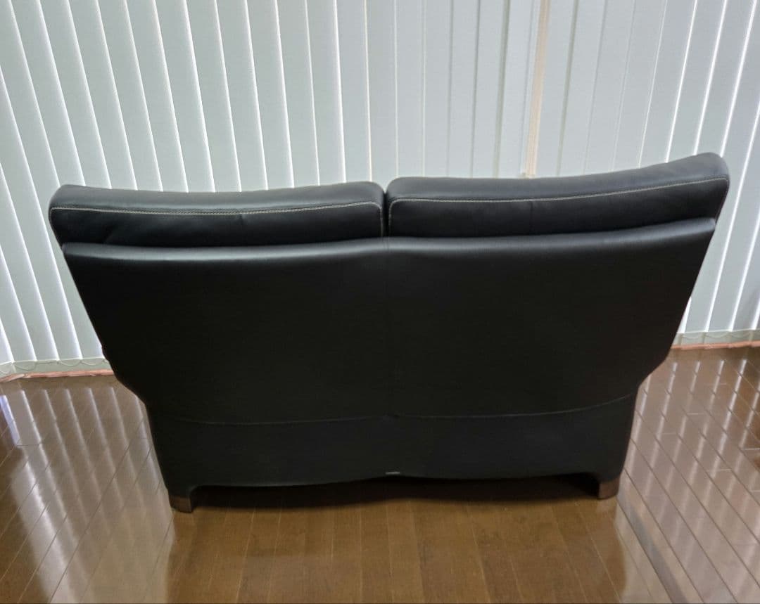 カリモク 2人掛 本革ソファ ZW7312 幅168cm 定価約34万円 極美品