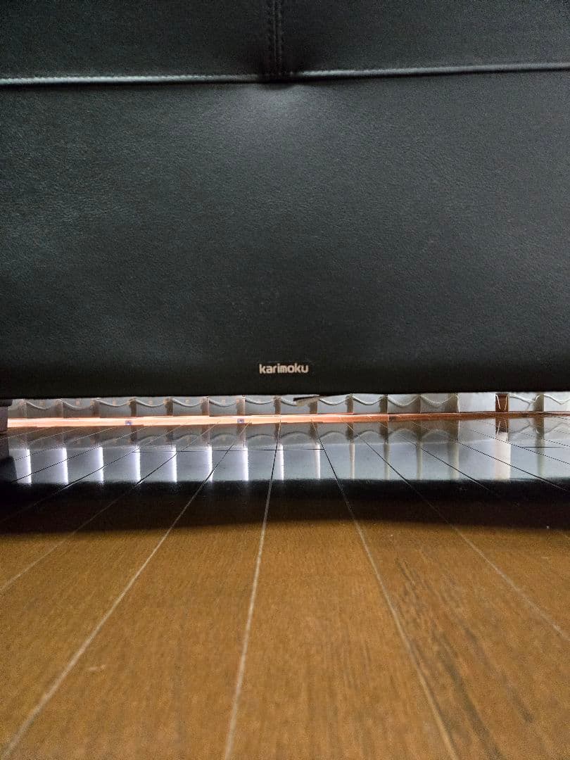 カリモク 2人掛 本革ソファ ZW7312 幅168cm 定価約34万円 極美品