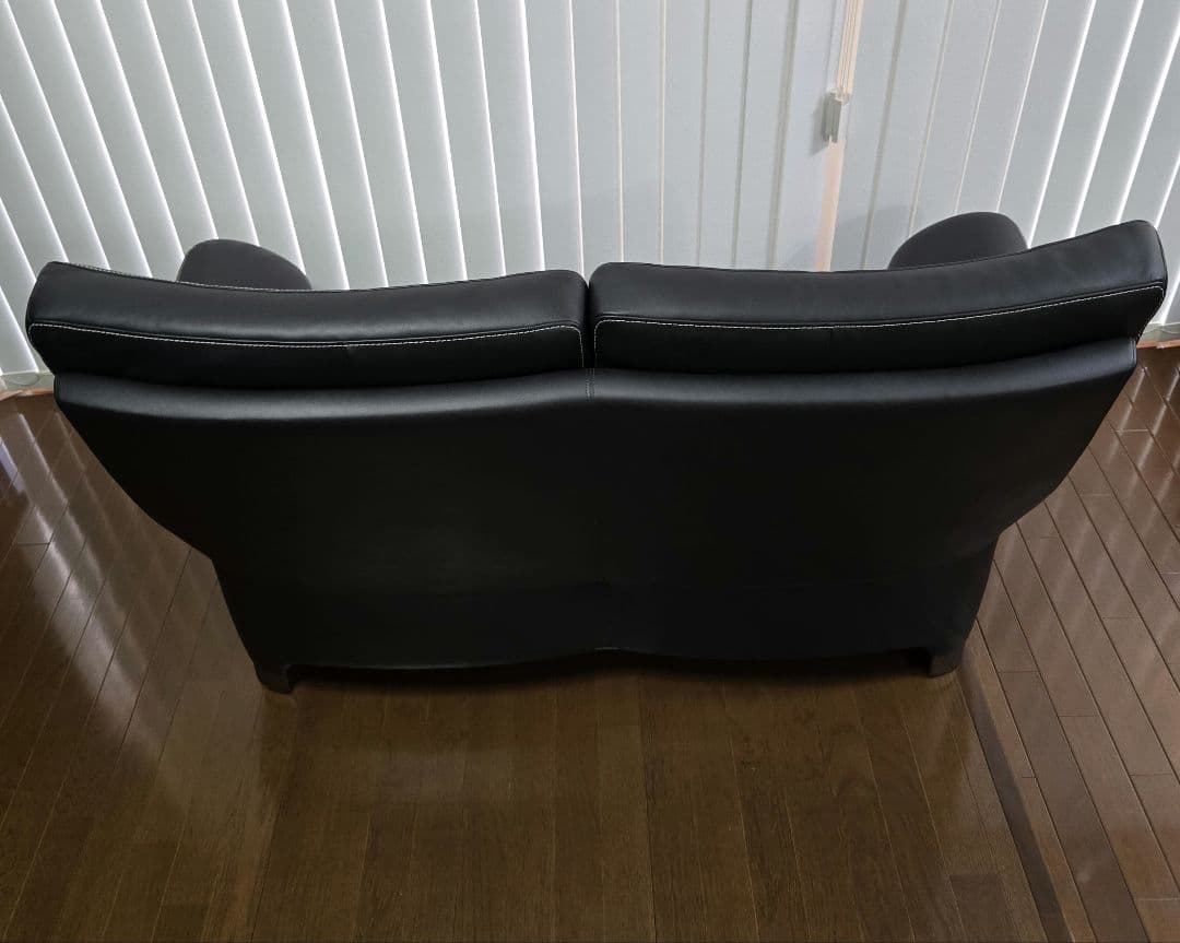 カリモク 2人掛 本革ソファ ZW7312 幅168cm 定価約34万円 極美品