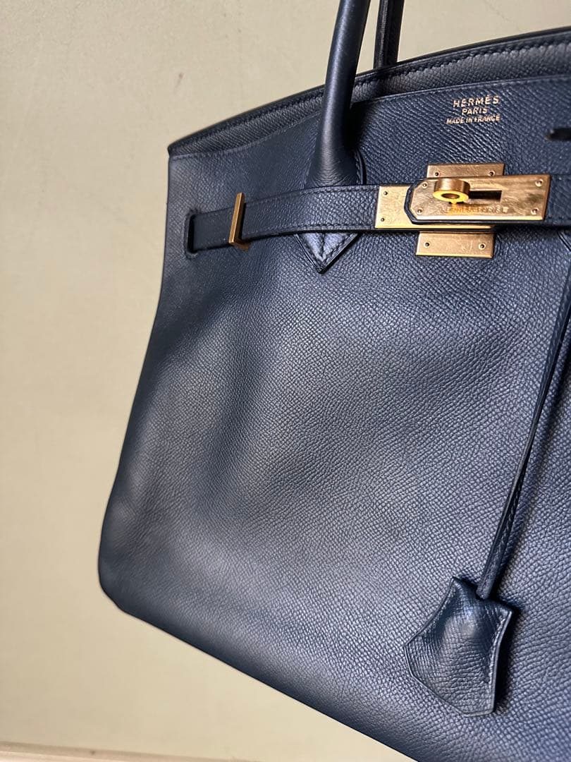 エルメス　バーキン35 ネイビー　ゴールド金具