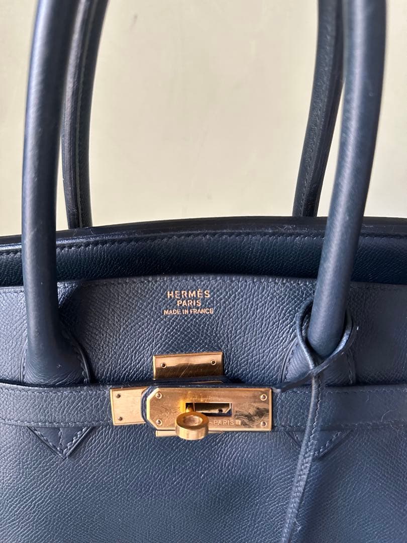 エルメス　バーキン35 ネイビー　ゴールド金具