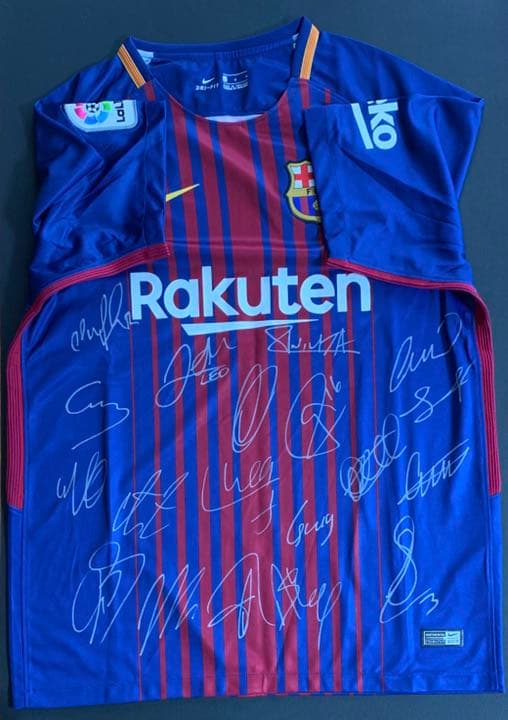 F.C.バルセロナ 2017-2018 最強メンバー サイン入ユニフォーム
