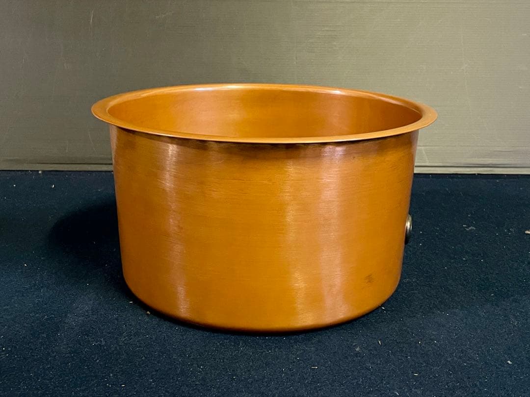 【未使用 美品】「母」 立礼 御園棚 丸型 炉落とし 炉壇 コード穴 (D)