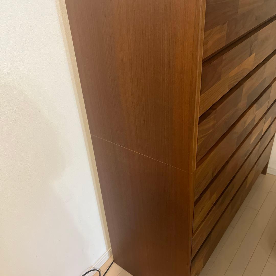 チェスト　棚　タンス　箪笥　男前　モザイク　モザイク柄　天然木　食器棚