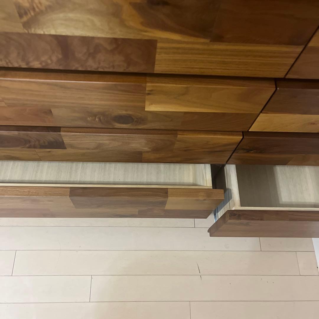 チェスト　棚　タンス　箪笥　男前　モザイク　モザイク柄　天然木　食器棚