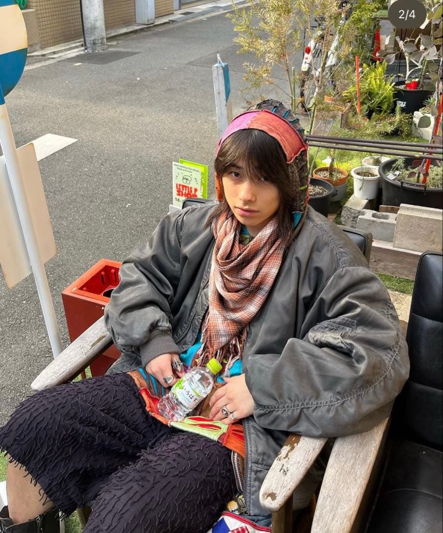 あおば着用ALPHA Lアメリカ古着USA製 MA-1中綿フライトジャケット