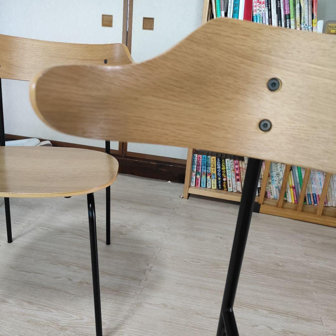 関家具 KAPELL カペルⅡ　板座 2脚セット　アイアン　ダイニングチェア