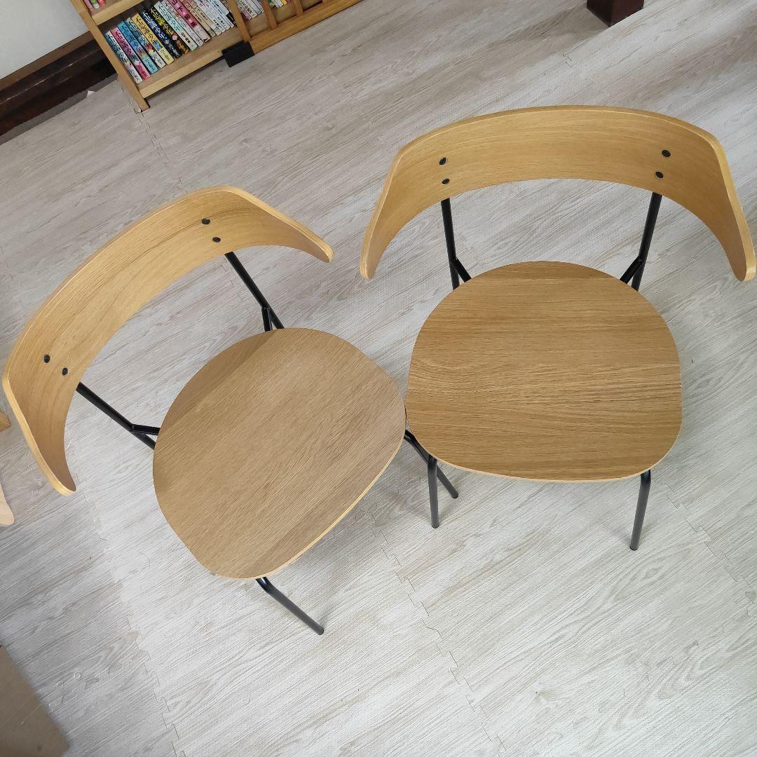 関家具 KAPELL カペルⅡ　板座 2脚セット　アイアン　ダイニングチェア