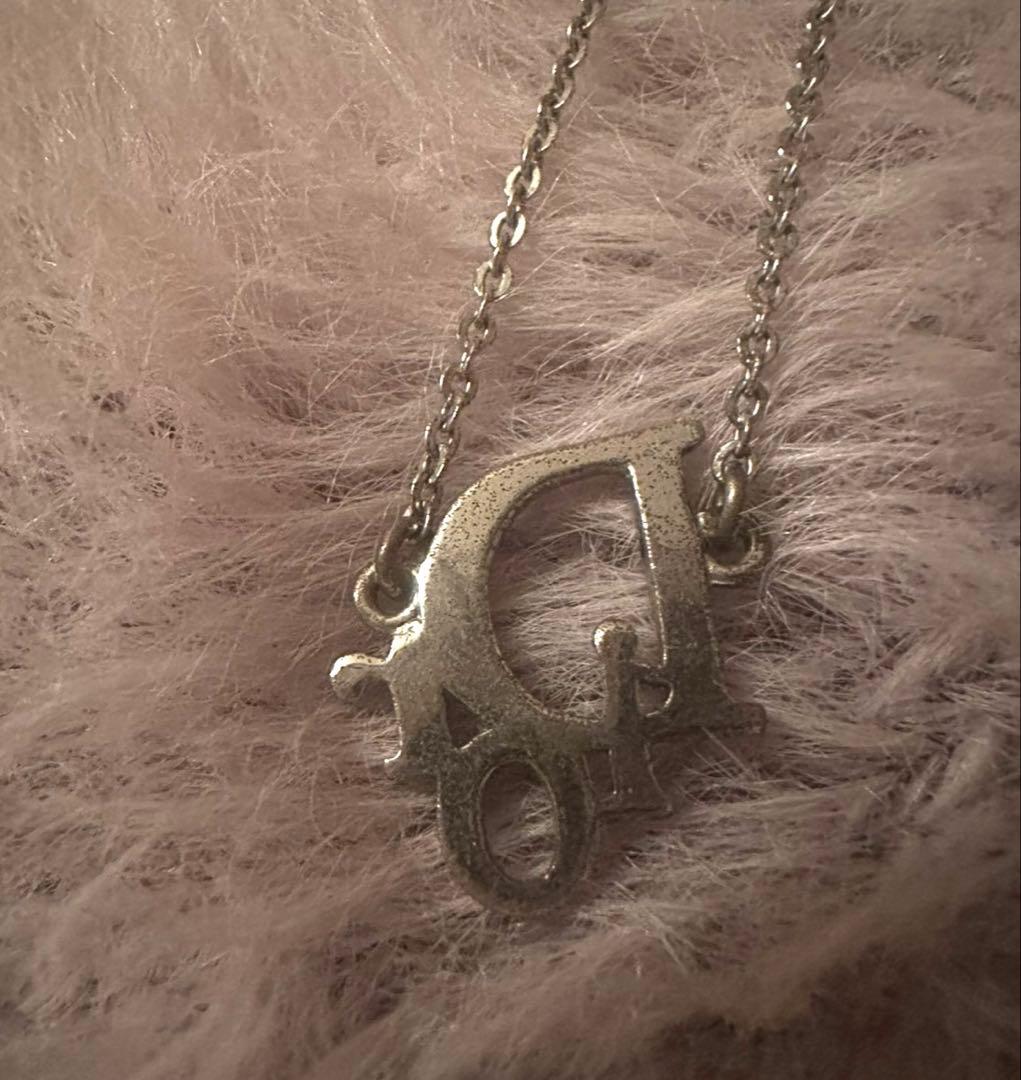 Christian Dior ネックレス シルバー ロゴ トロッター