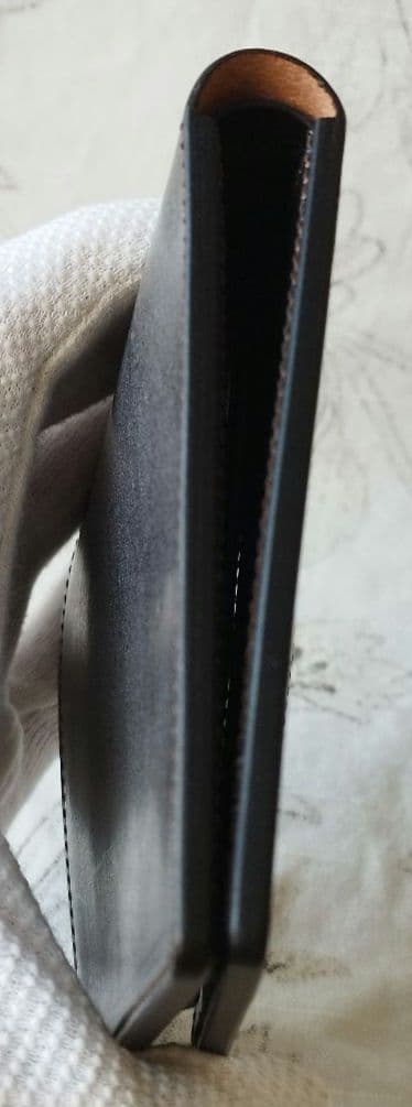 【新品未使用】塩原レザー 二つ折り財布 小銭入れ付き ブライドルレザー チョコ