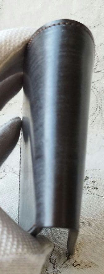 【新品未使用】塩原レザー 二つ折り財布 小銭入れ付き ブライドルレザー チョコ