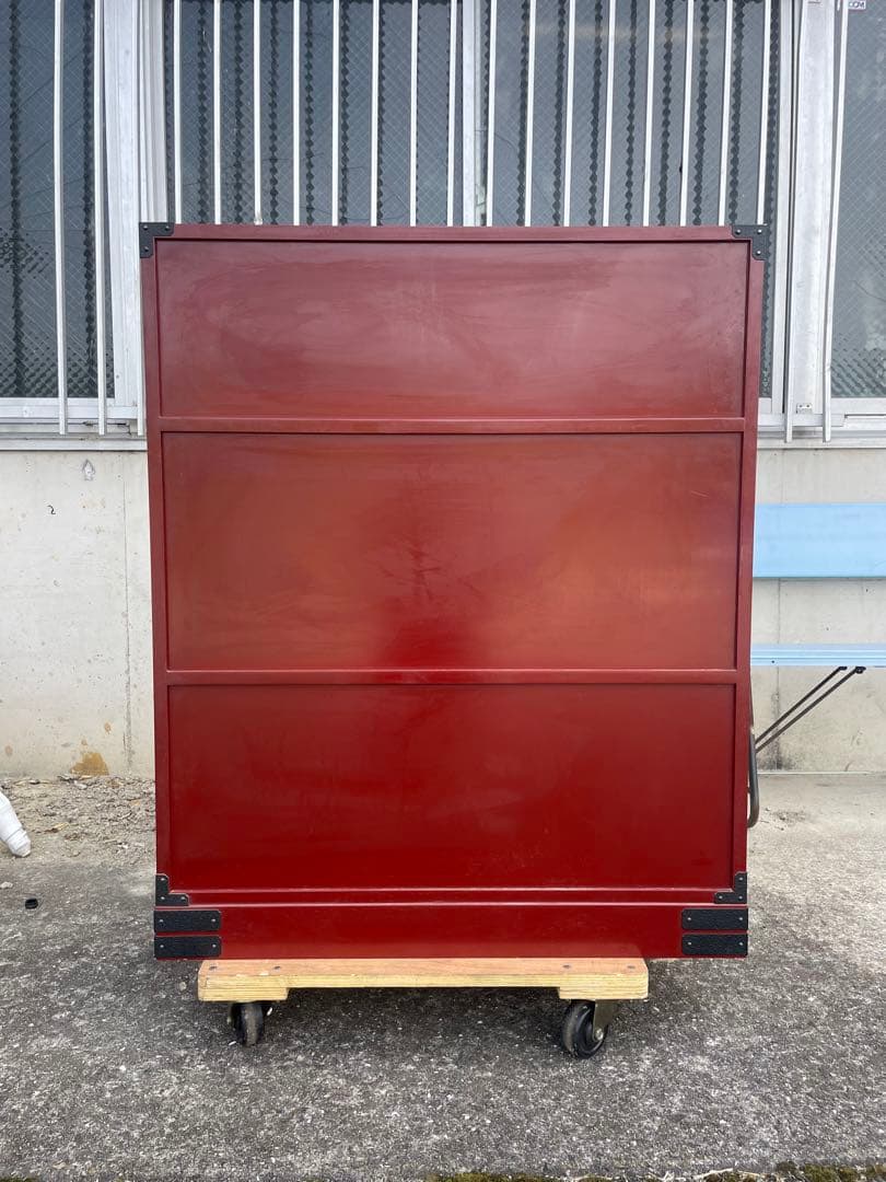 仙台箪笥　鉄金具　新象南蛮 赤漆塗り漆器　鈴善工業　和箪笥　アンティーク