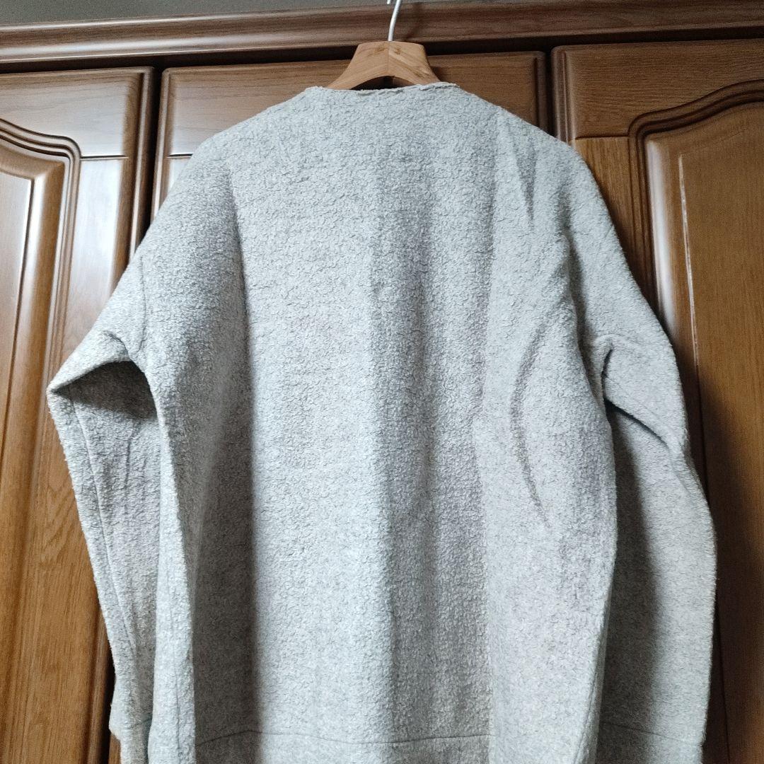 ネストローブ コットンヤクナッピングノーカラージャケット