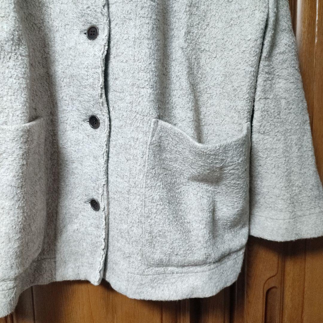 ネストローブ コットンヤクナッピングノーカラージャケット