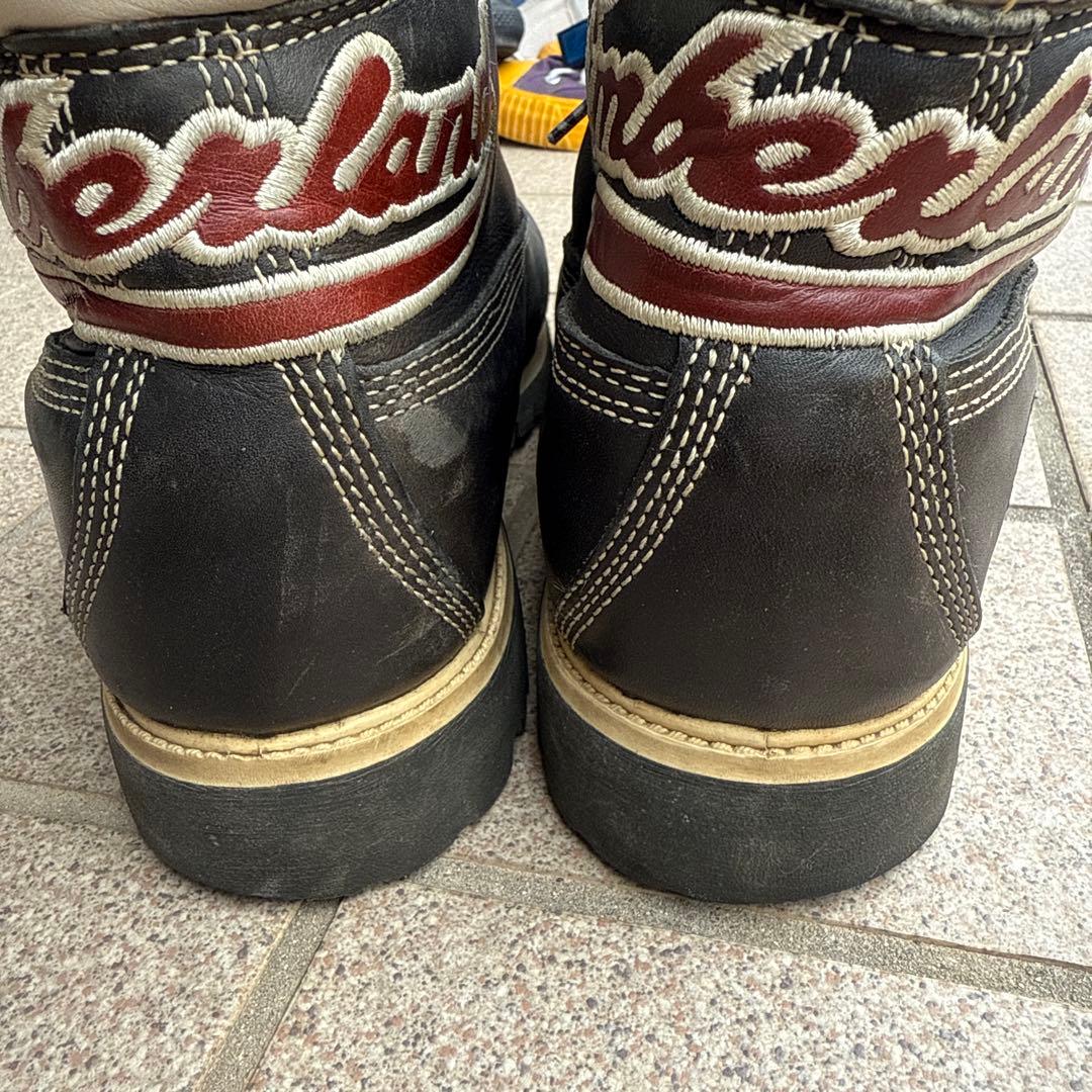希少レア Timberland オールドスタイルブーツシューズ バックロゴ刺繍