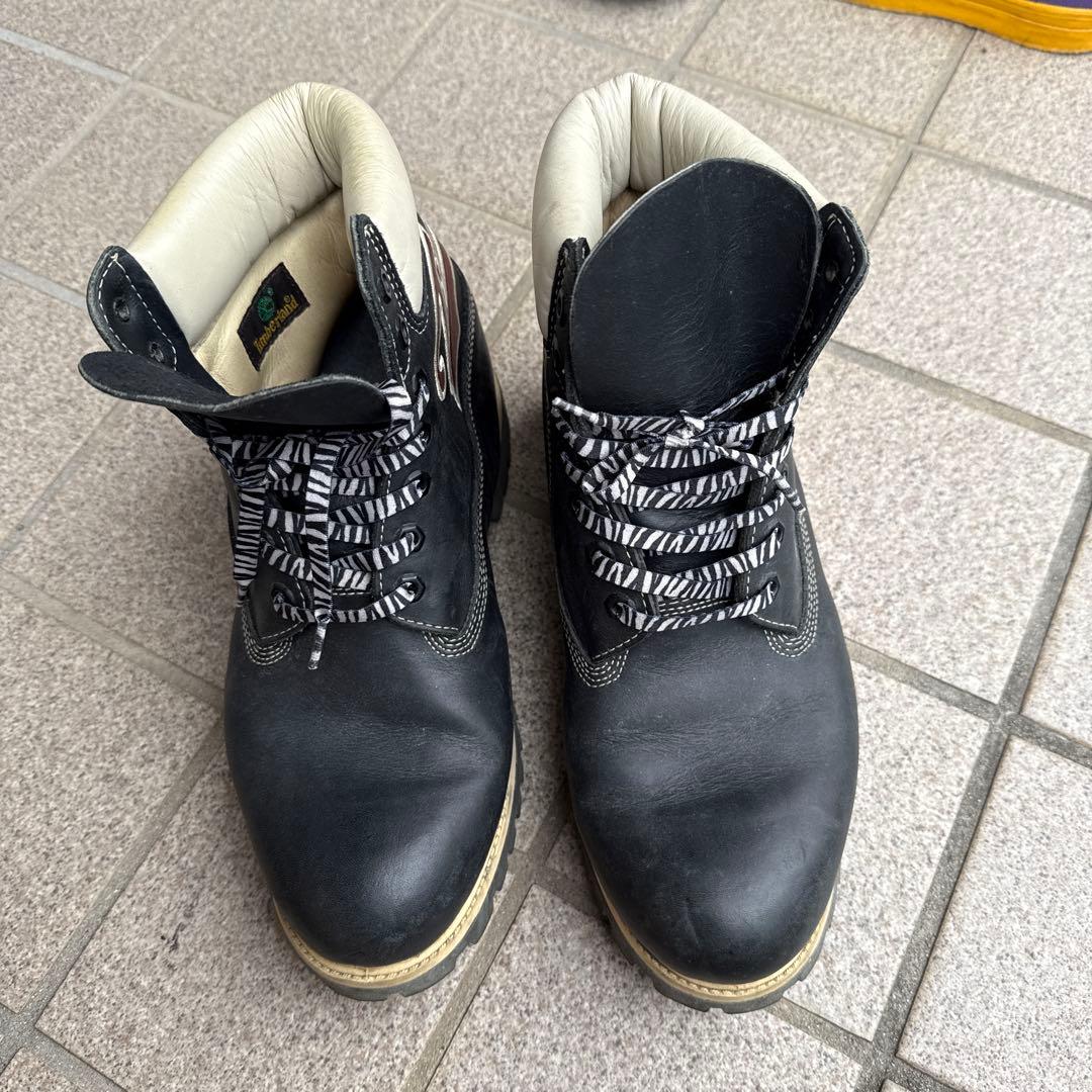 希少レア Timberland オールドスタイルブーツシューズ バックロゴ刺繍