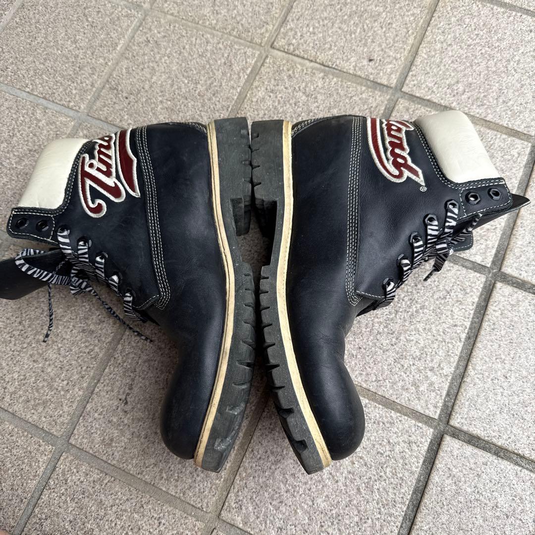 希少レア Timberland オールドスタイルブーツシューズ バックロゴ刺繍