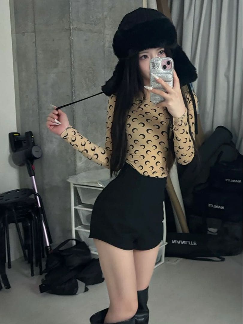 Darich♡美シルエットショートパンツ　　　　(BLK・Free)