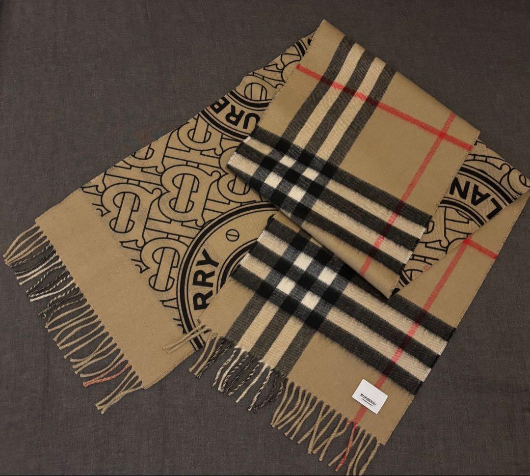 Burberry バーバリー TB メガチェック カシミヤ マフラー 新品未使用
