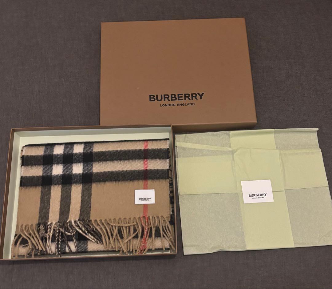 Burberry バーバリー TB メガチェック カシミヤ マフラー 新品未使用