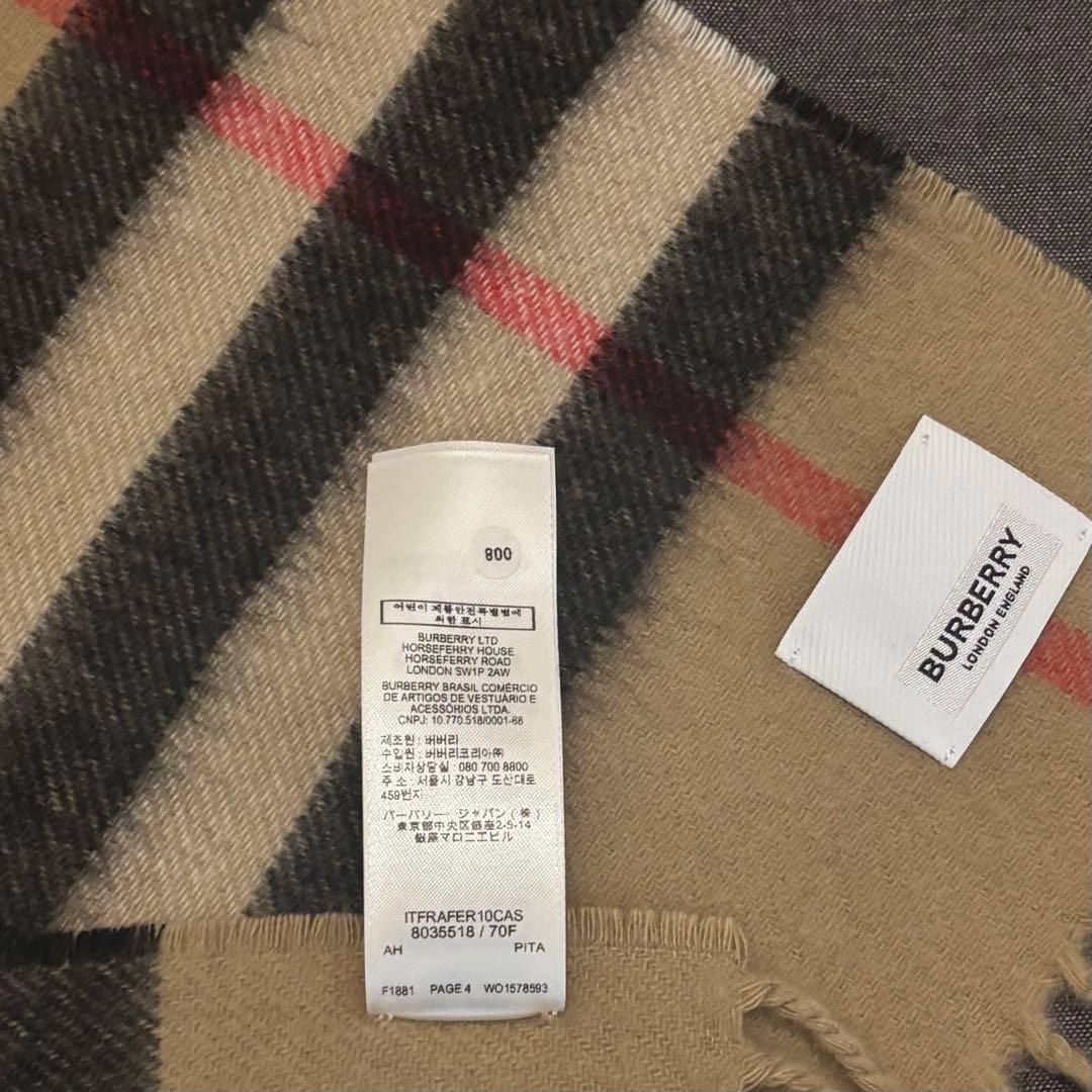 Burberry バーバリー TB メガチェック カシミヤ マフラー 新品未使用