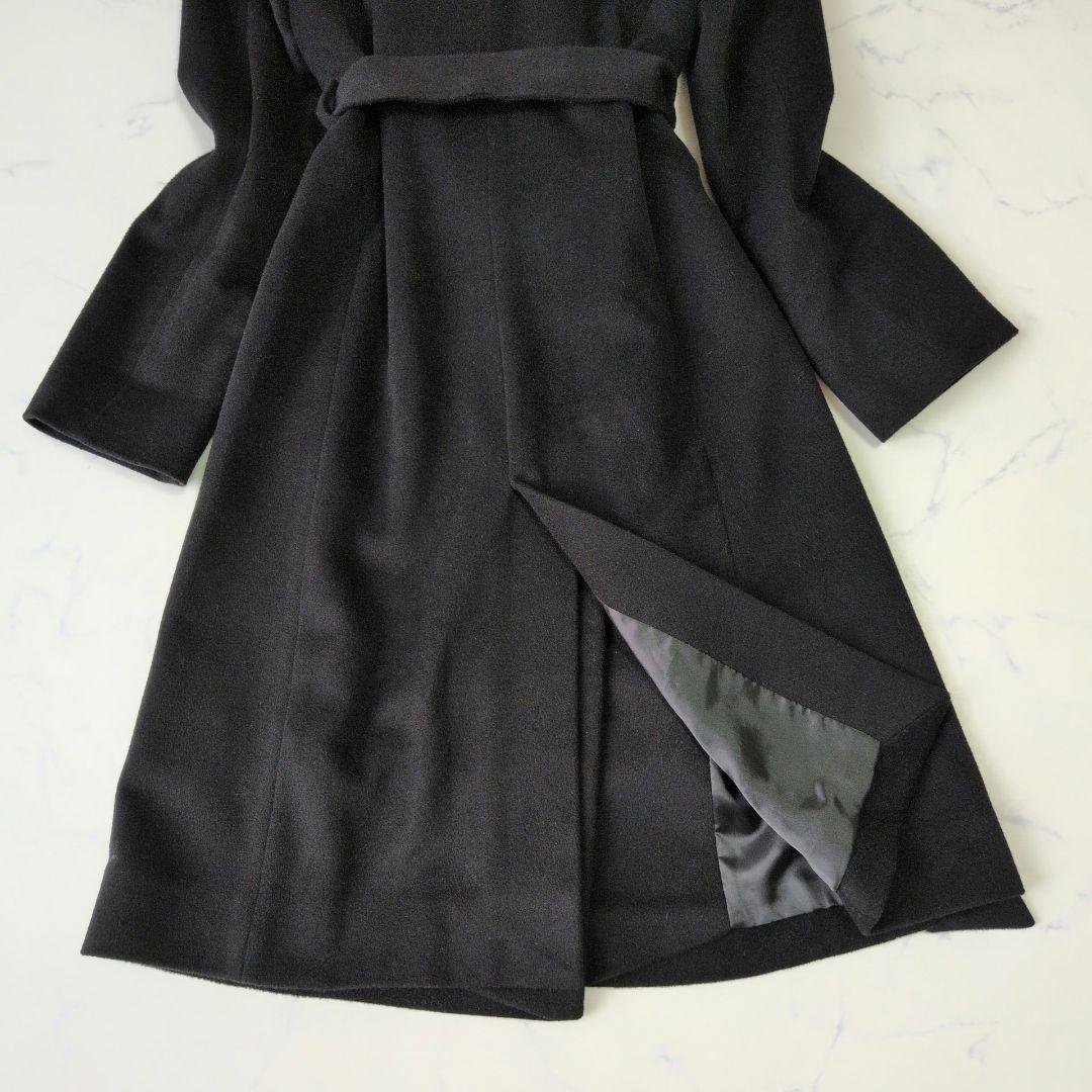 ピンキーアンドダイアン ロングコート ベルテッド フォックス カシミヤ混 38