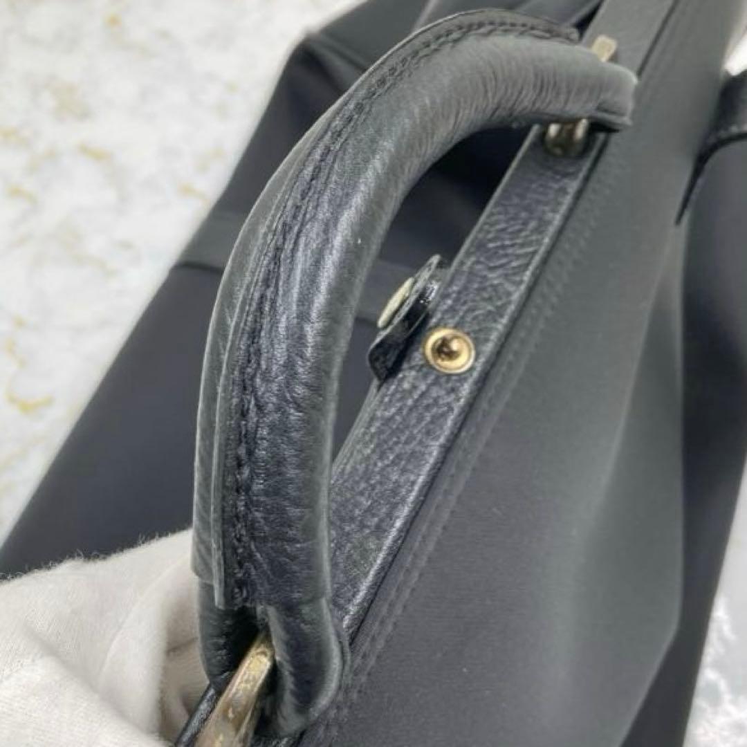 KENZO❗️旅行バッグ大容量ショルダー付きブラックナイロンレザー