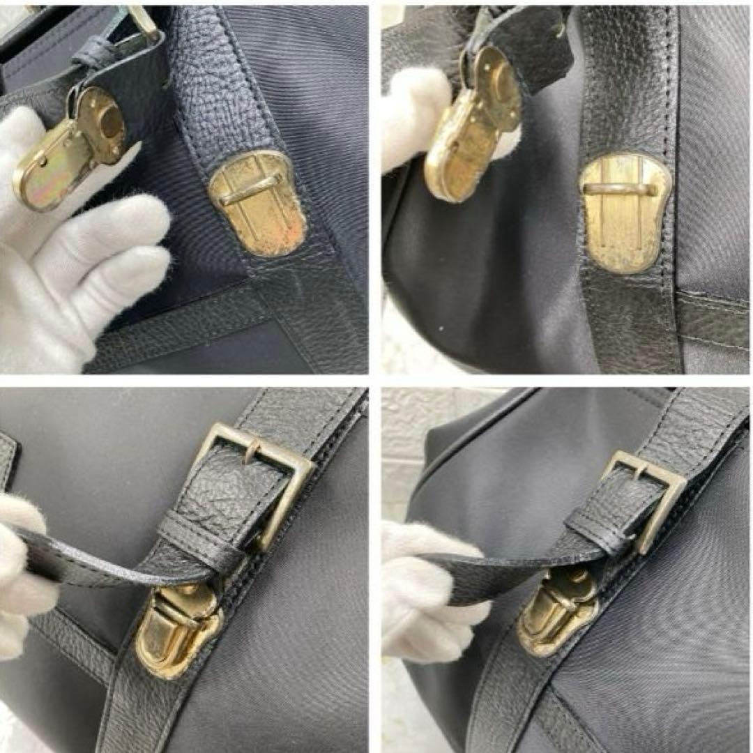 KENZO❗️旅行バッグ大容量ショルダー付きブラックナイロンレザー