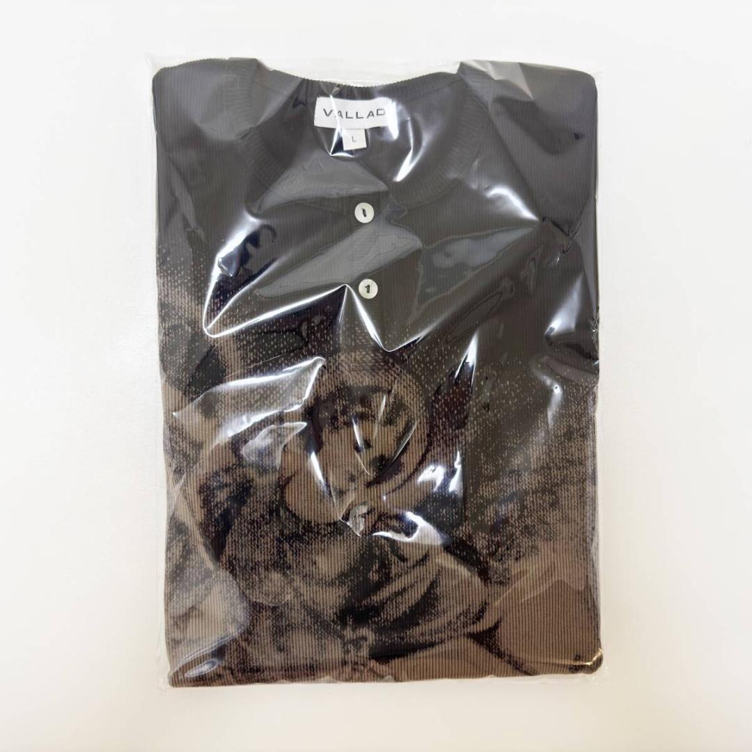 新品 L VALLAD V.HENRY NECK L/S BLACK ヘンリー